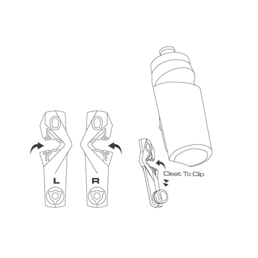 Birzman Bottle Cleat With Bolts (Black)