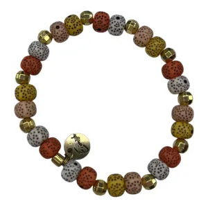 Bracelet Beaded By Clothes Mentor In Orange & Yellow