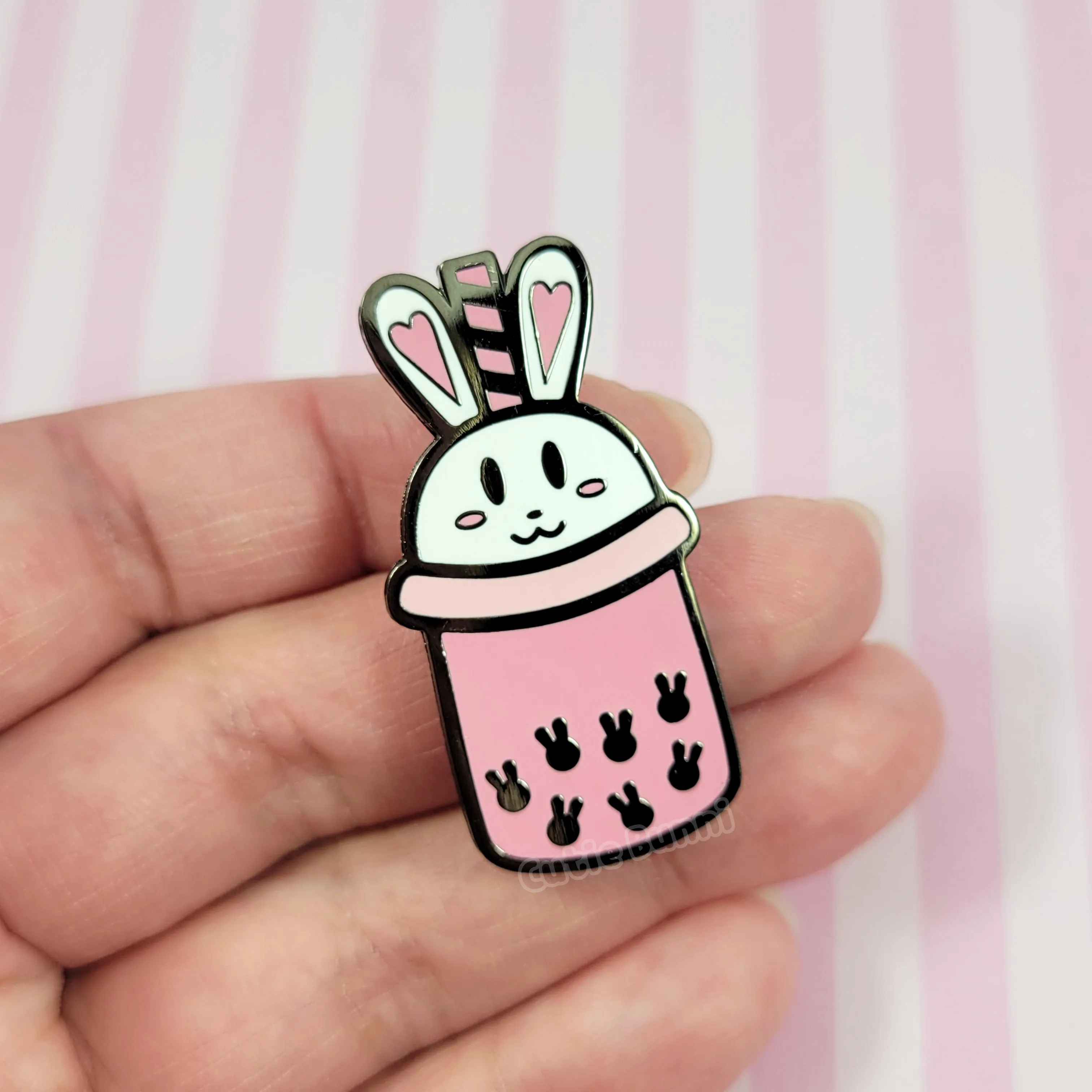 Bunny Boba Enamel Pin