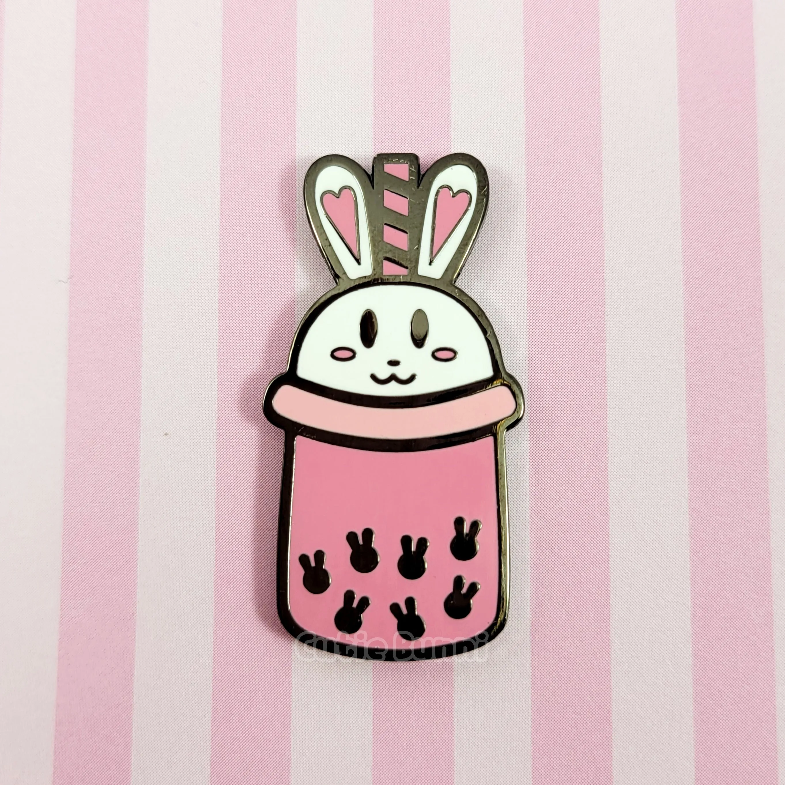Bunny Boba Enamel Pin