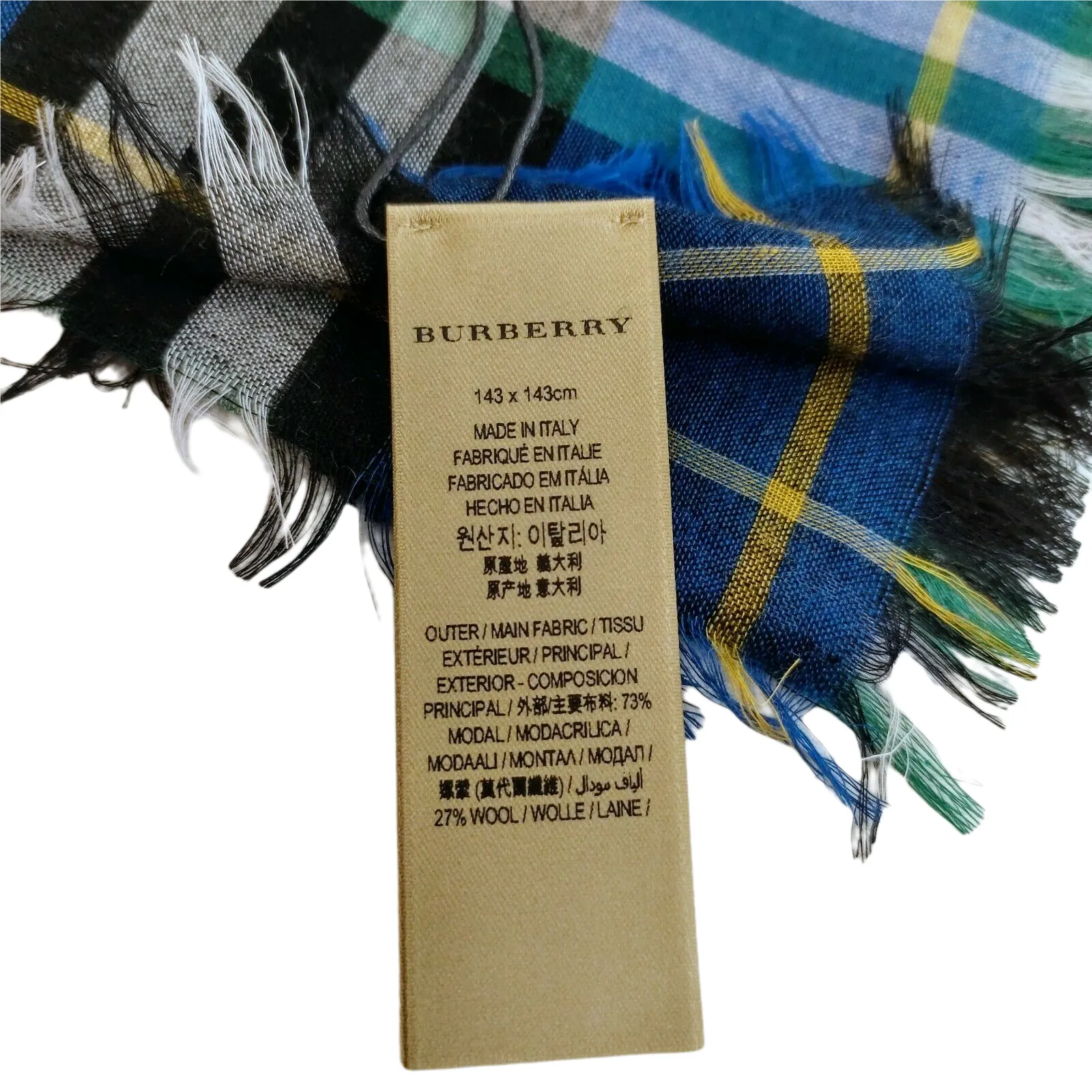 Burberry Canyan  Castleford Check  Weight Large Scarf Shawl