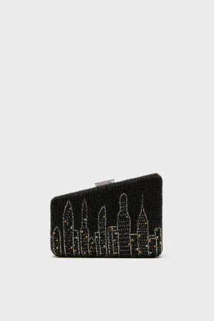Carmella NYC Skyline Beaded Clutch