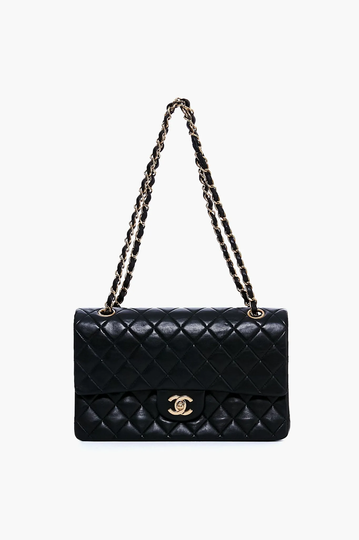 CHANEL Black Classic Matelasse 25 Shoulder Bag