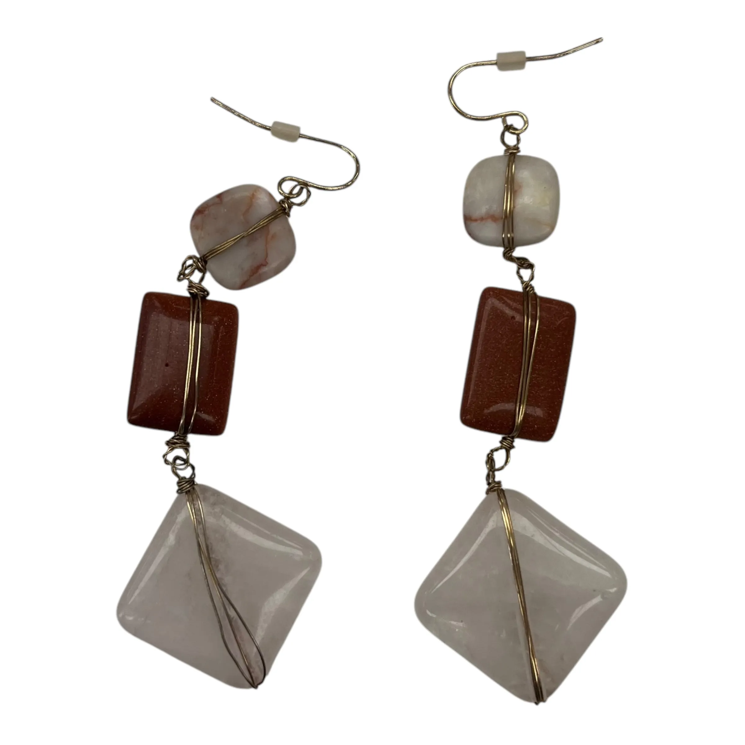 Earrings Dangle/Drop By Clothes Mentor In Tan