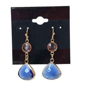 Earrings Other In Blue & Gold