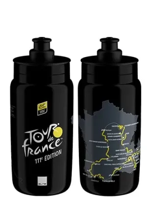 Elite Fly Tour De France Bottle - 2024 (Black Map)