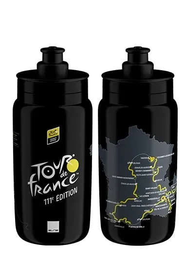 Elite Fly Tour De France Bottle - 2024 (Black Map)