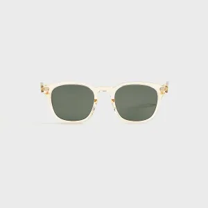 Garrett Leight Ace II Sunglasses - Pure Glass / Semi Flat Pure Blue Smoke