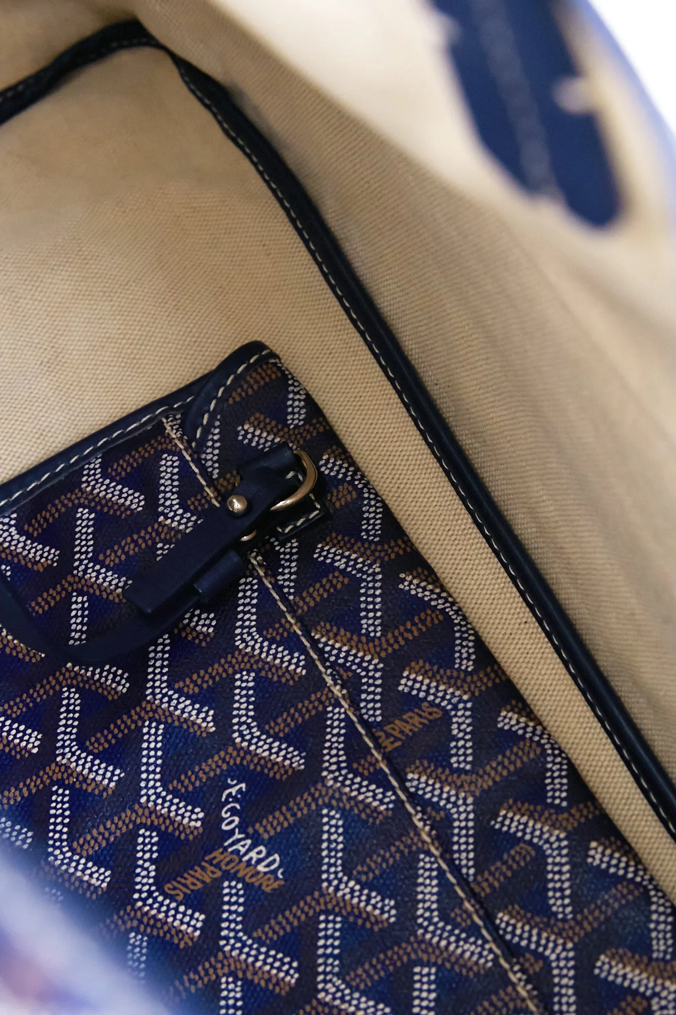 Goyard Navy Saint Louis PM Tote Bag