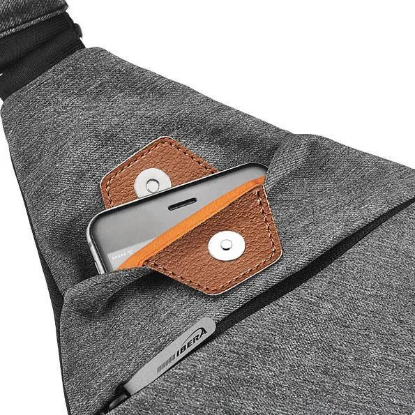 Ibera Slimline Sling bag (Black)