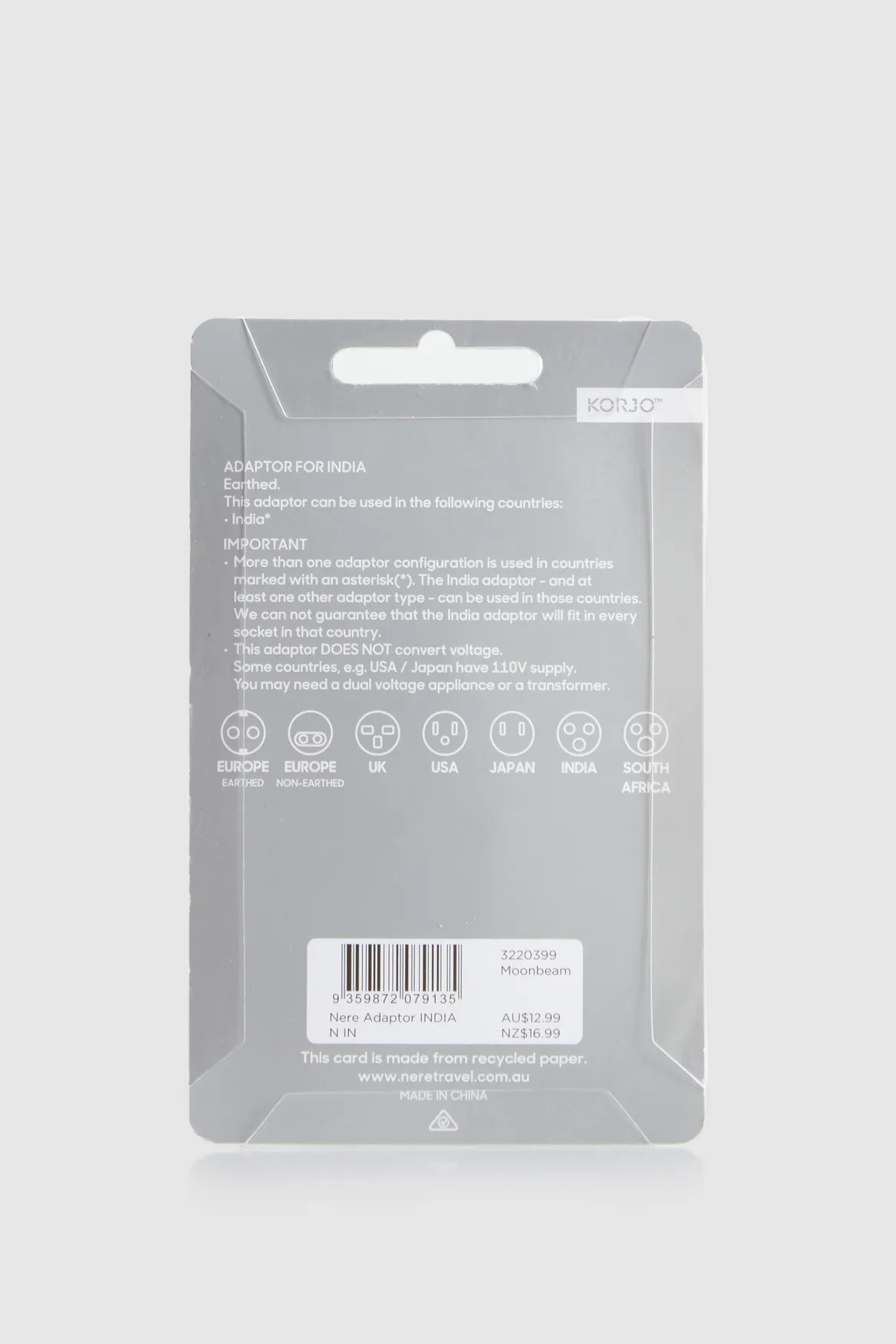 India Adaptor Strandbags