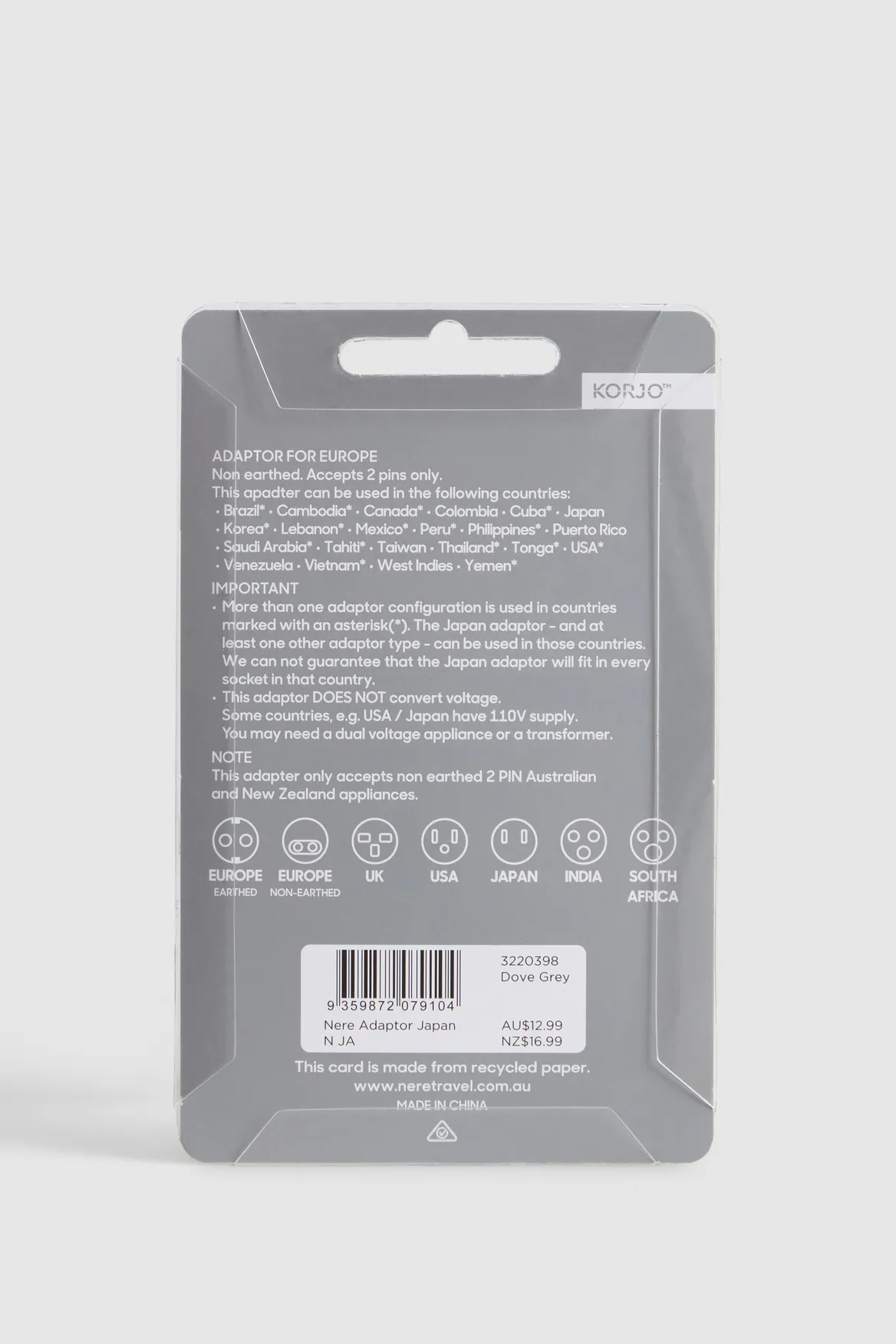 Japan Adaptor Strandbags