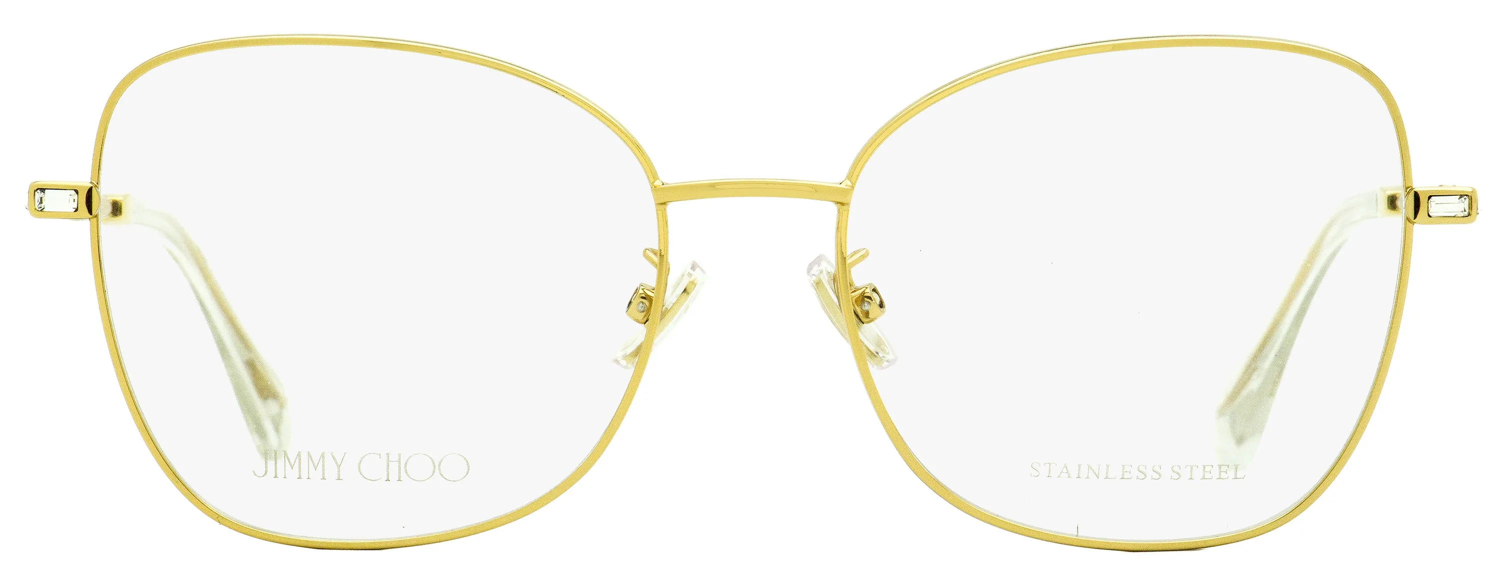 Jimmy Choo Women's Square Eyeglasses JC286G J5G Gold 55mm