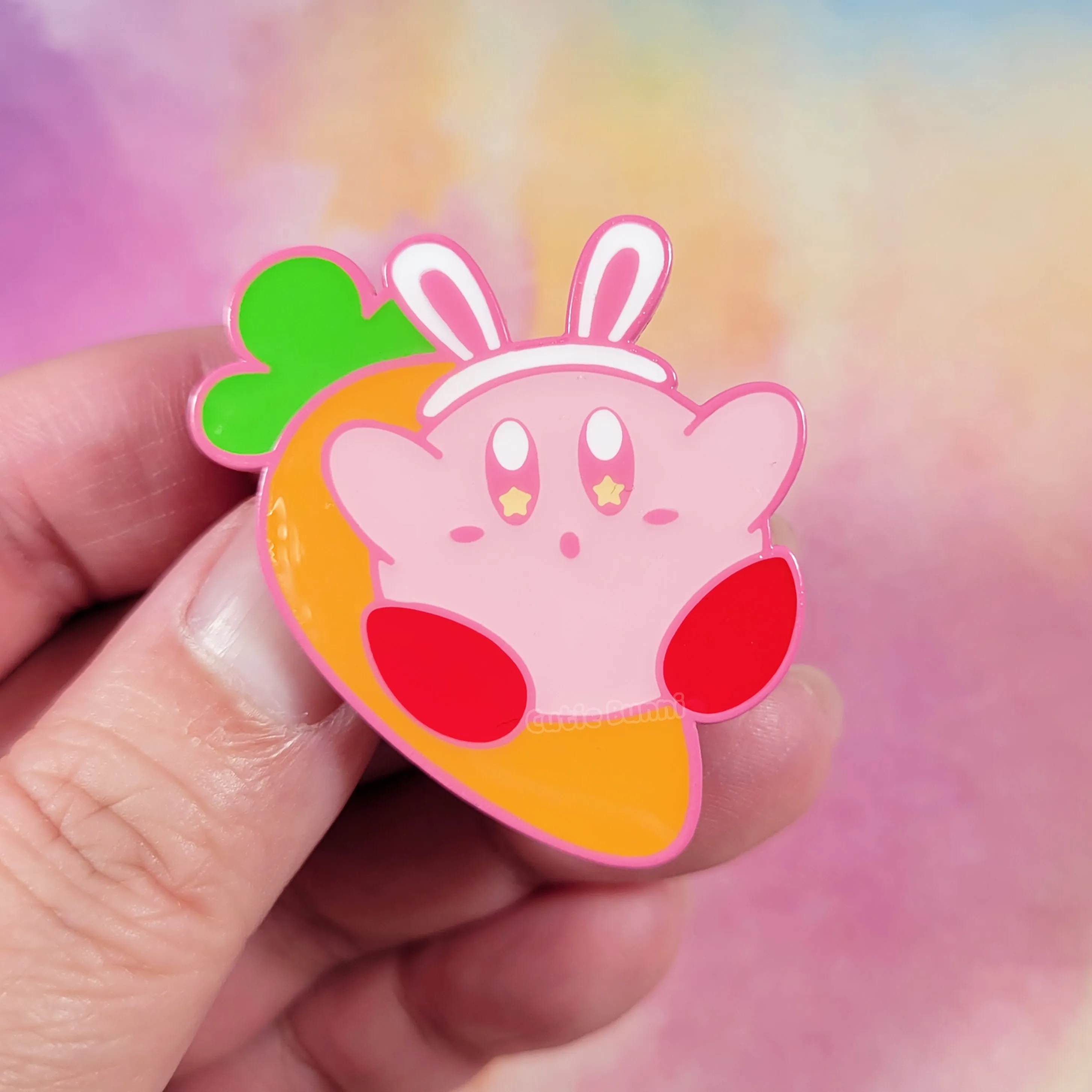Kirby Bunny Enamel Pin