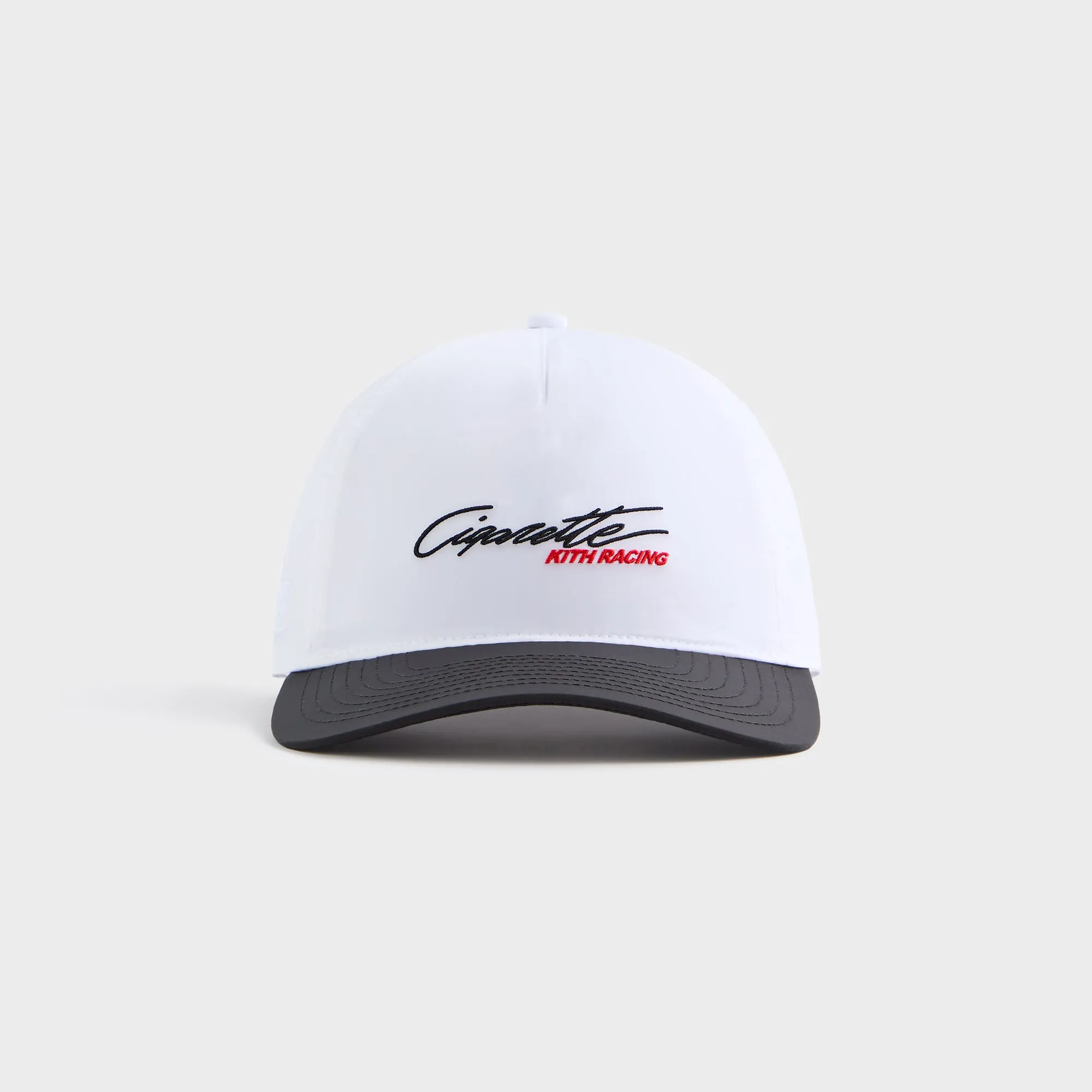 Kith for Cigarette Wrinkle Nylon Bay Low Pinch Crown Snapback - White