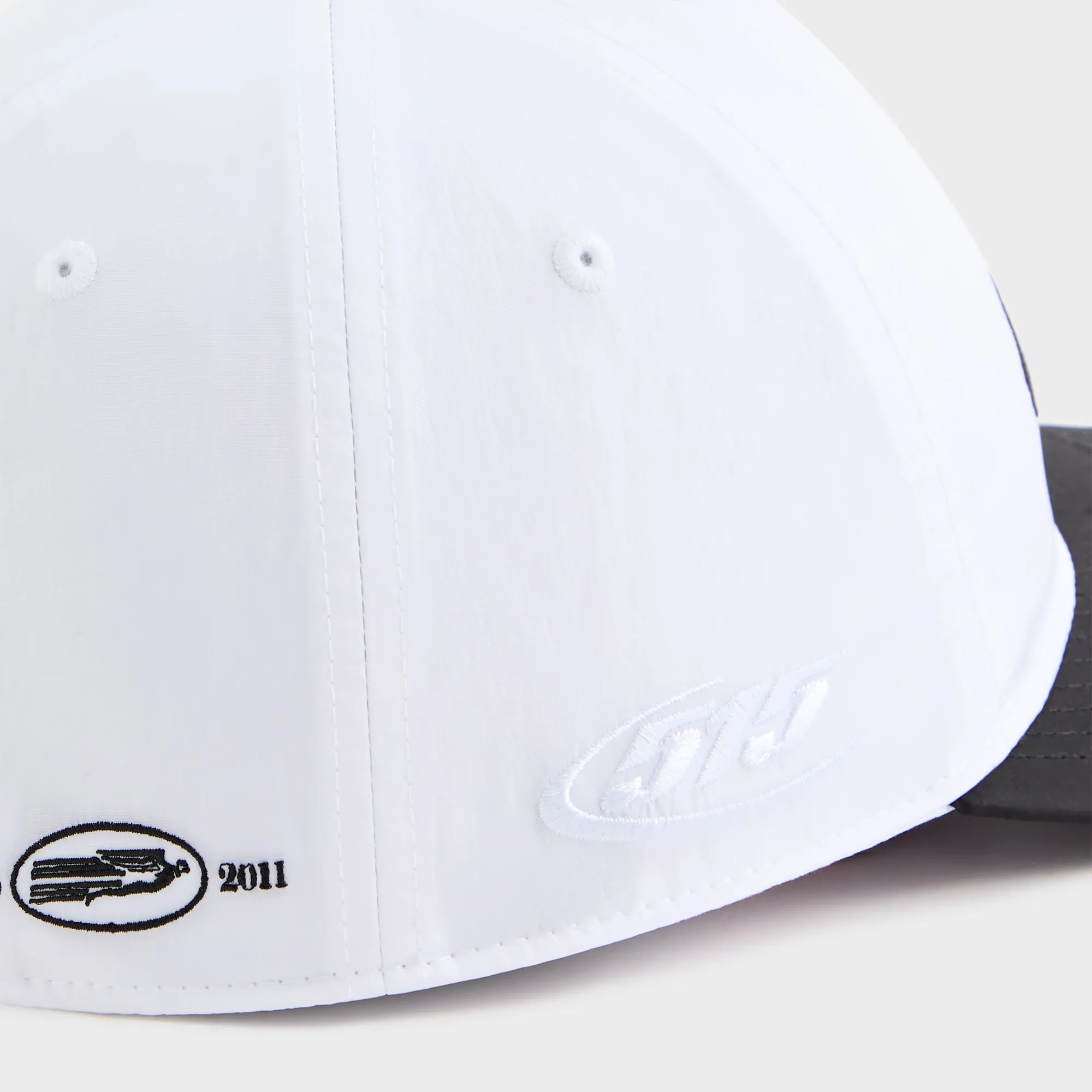 Kith for Cigarette Wrinkle Nylon Bay Low Pinch Crown Snapback - White