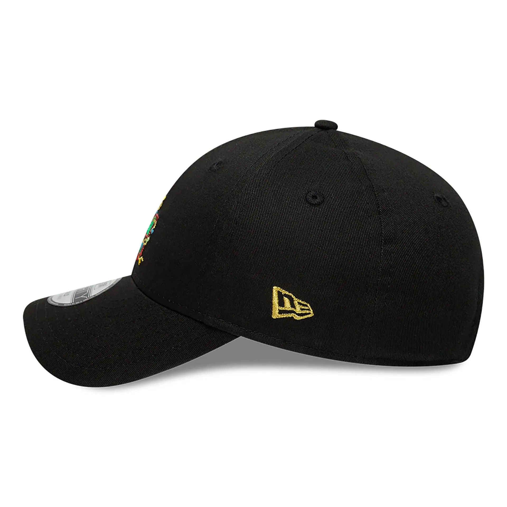 LA Dodgers Child Christmas Lights Black 9FORTY Adjustable Cap NEW ERA