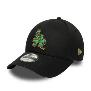 LA Dodgers Child Christmas Lights Black 9FORTY Adjustable Cap NEW ERA
