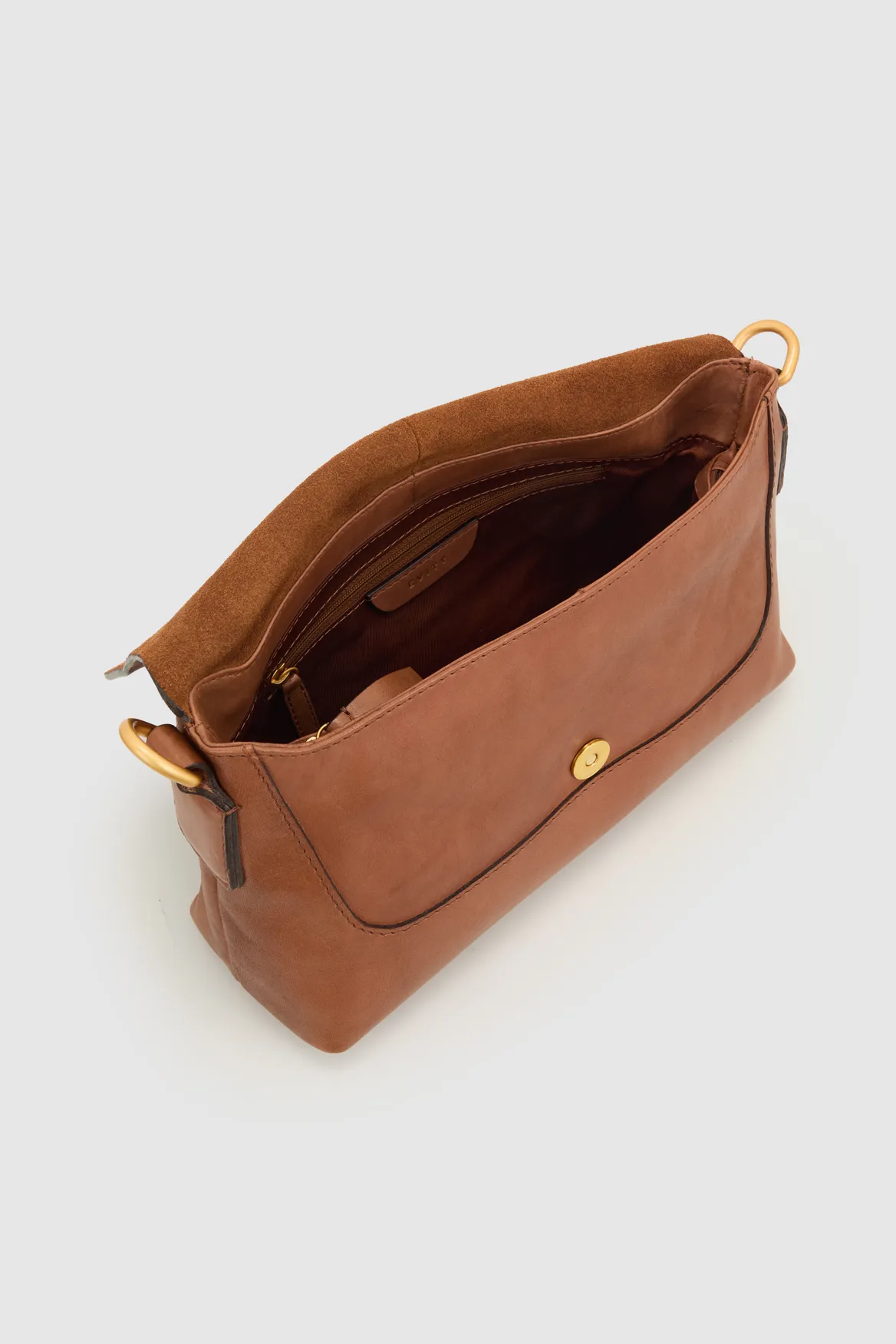 Luna Leather Flap Crossbody Bag Strandbags