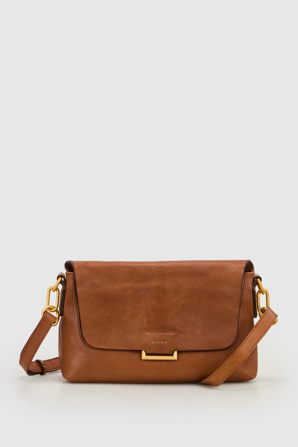 Luna Leather Flap Crossbody Bag Strandbags