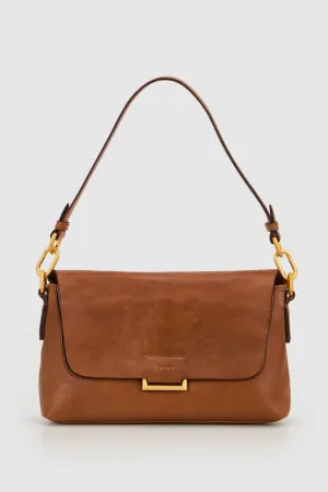 Luna Leather Flap Crossbody Bag Strandbags
