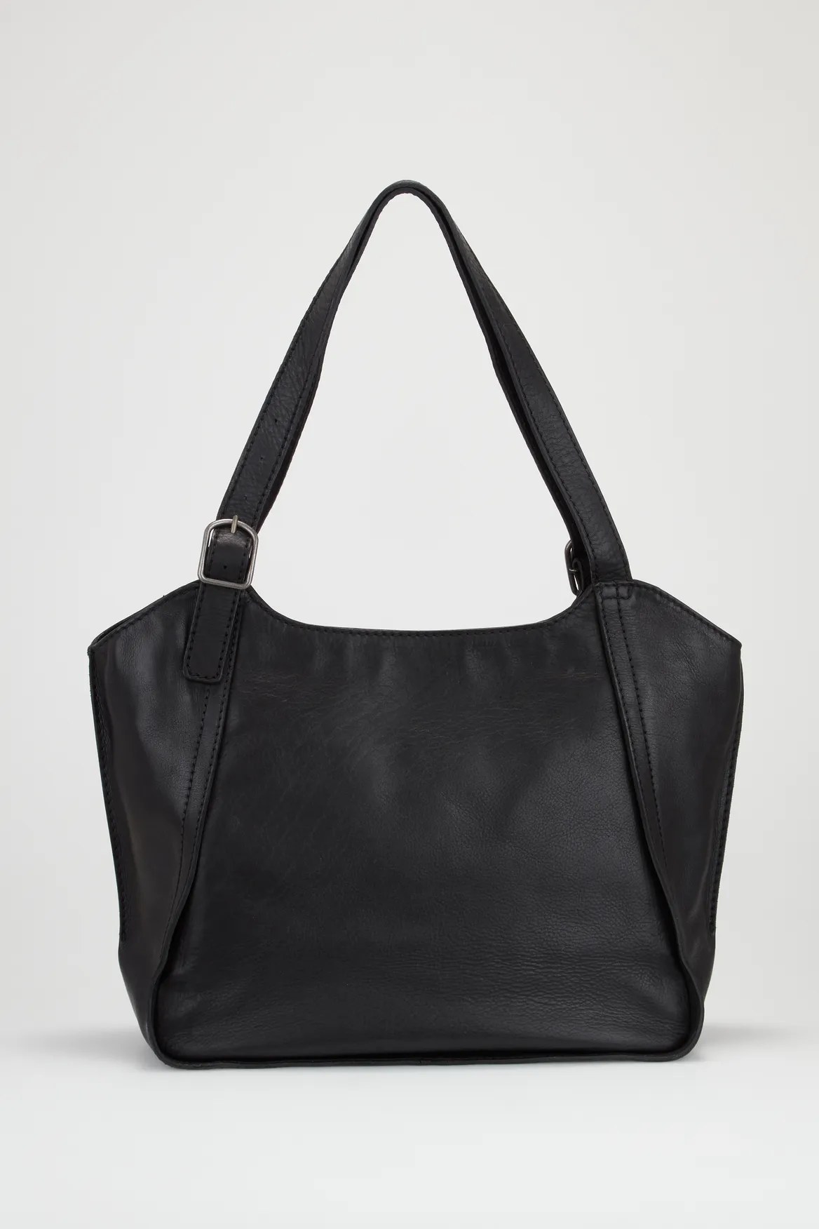 Maya Leather Buckle Tote Bag Strandbags