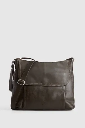 Maya Leather Large Crossbody Bag Strandbags
