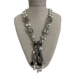 Necklace By Cme In Grey & White