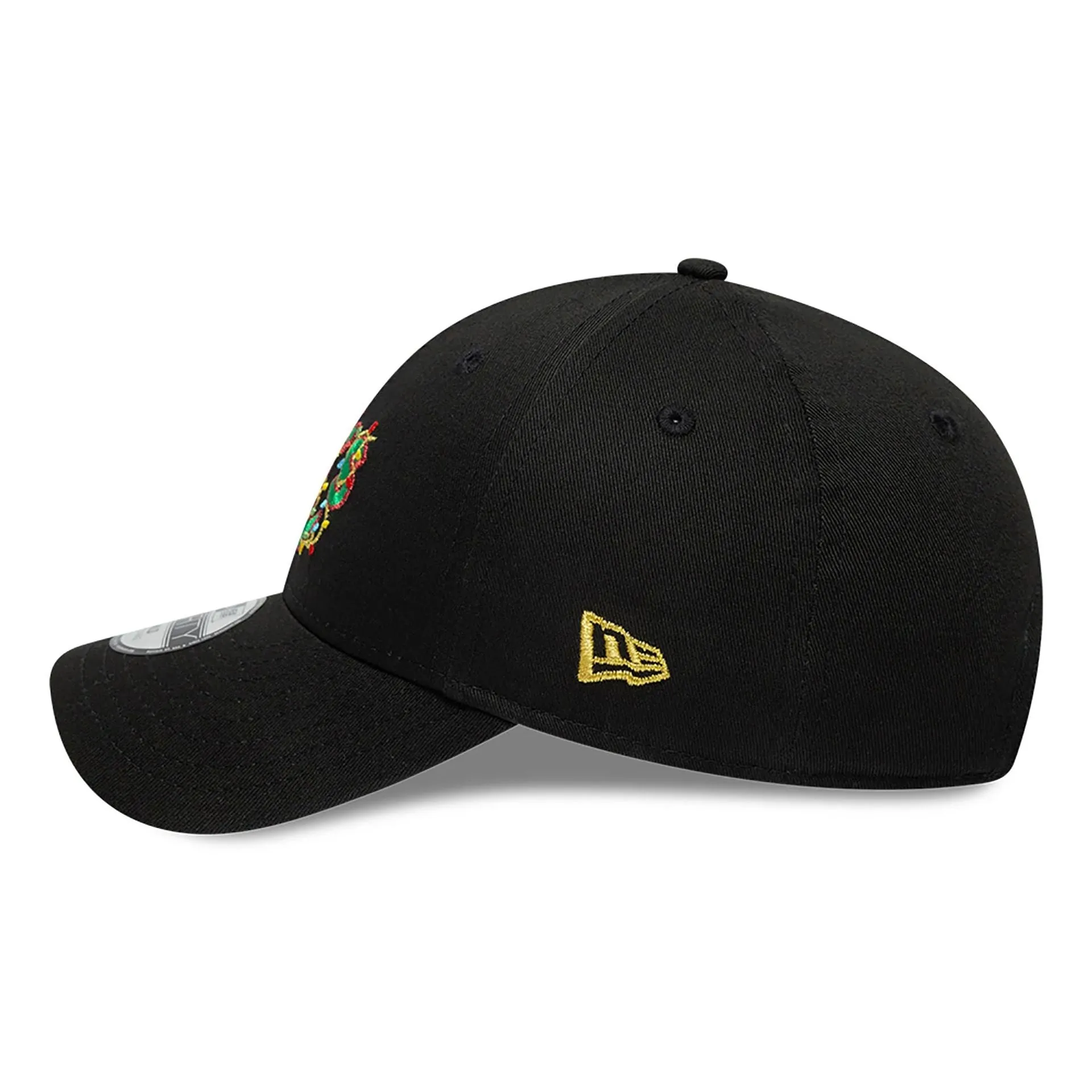 Oakland Athletics Child Christmas Lights Black 9FORTY Adjustable Cap NEW ERA