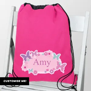 Personalised Butterfly Swim & Kit Bag (MRK-iD)