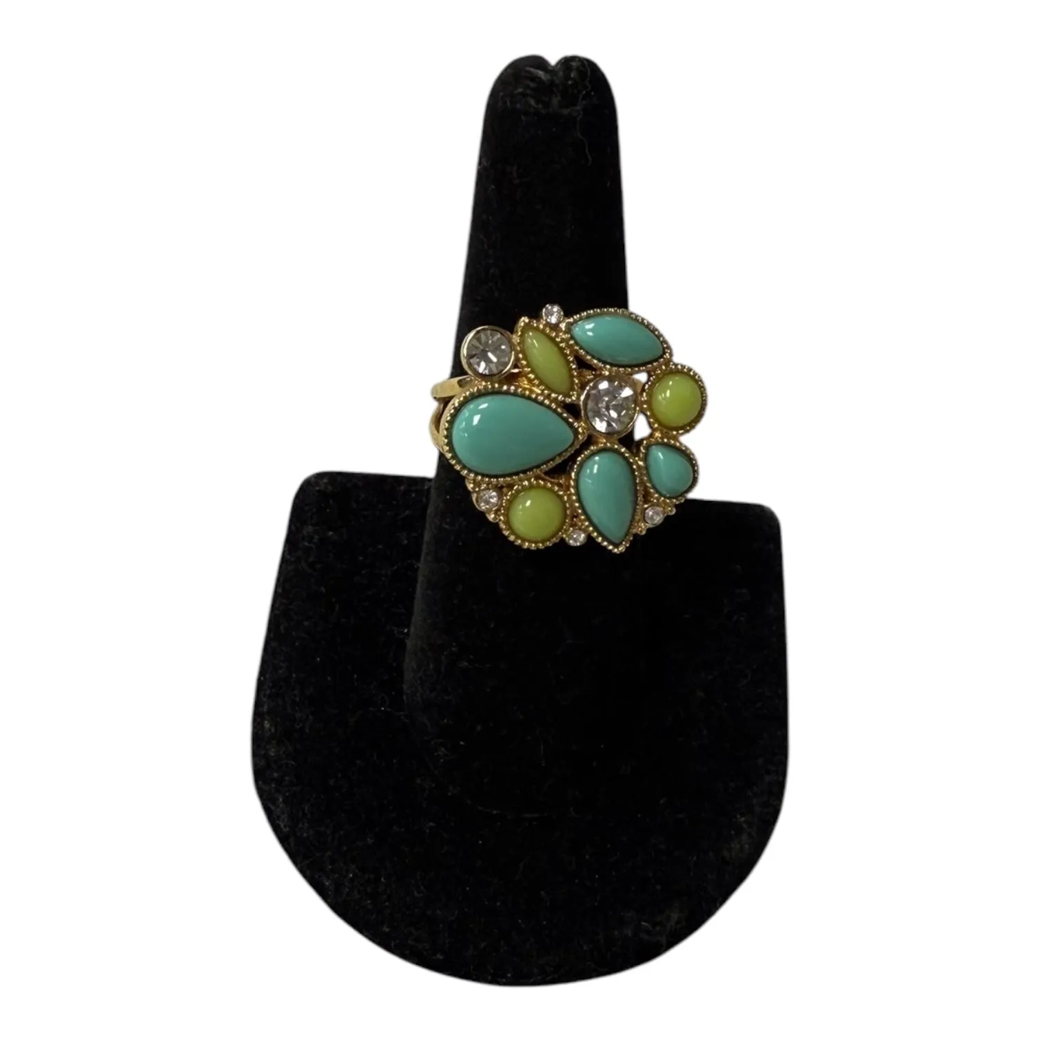 Ring Other By Banana Republic In Aqua, Size:7