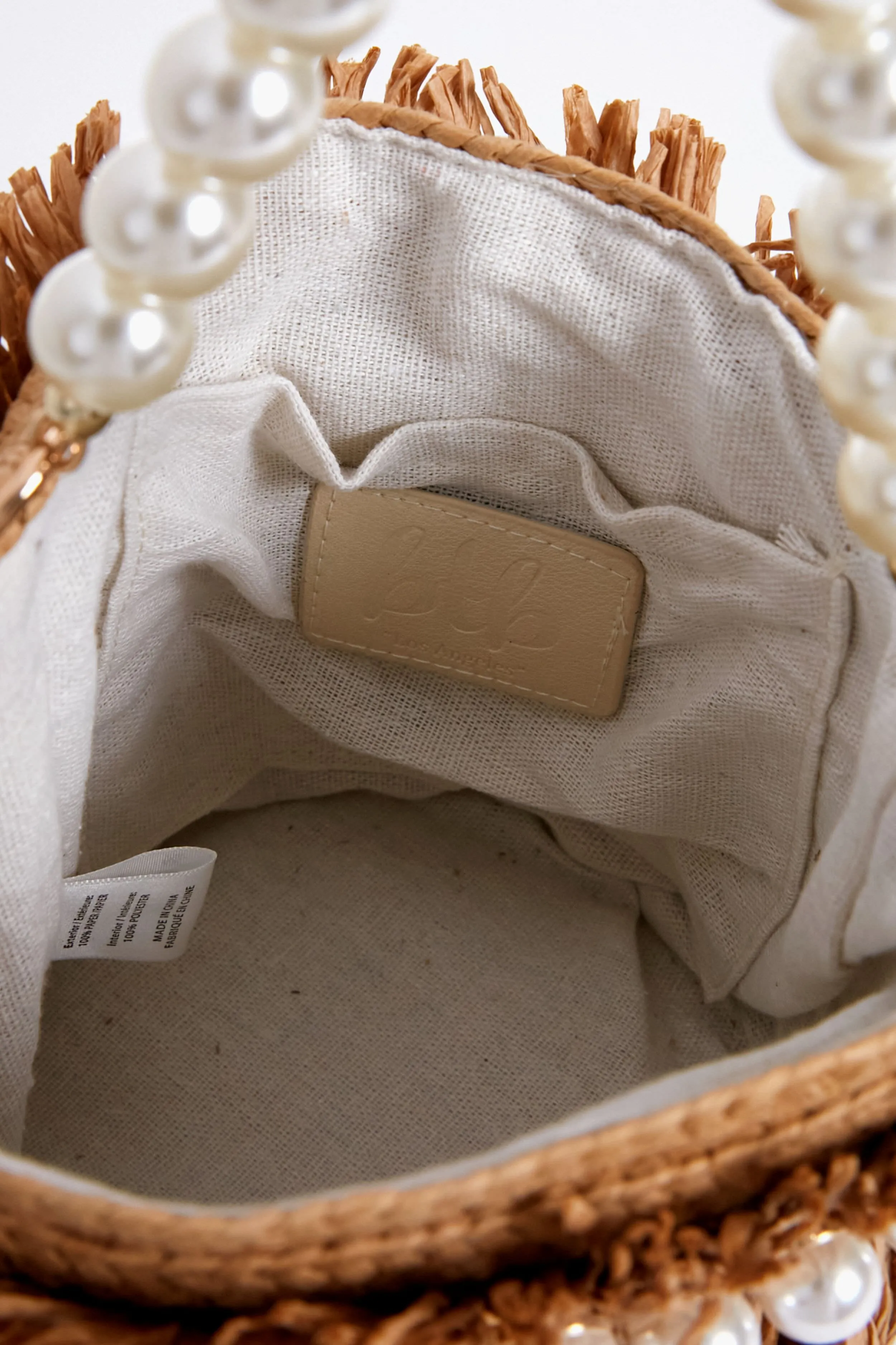 Sand Kate Round Pearl Handle Bag