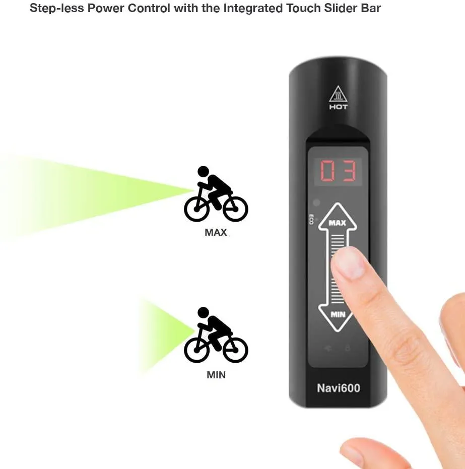 Smart Navi 600 Front Light (Black)