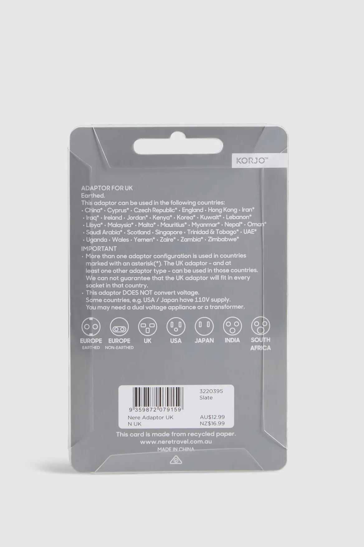 UK Adaptor Strandbags