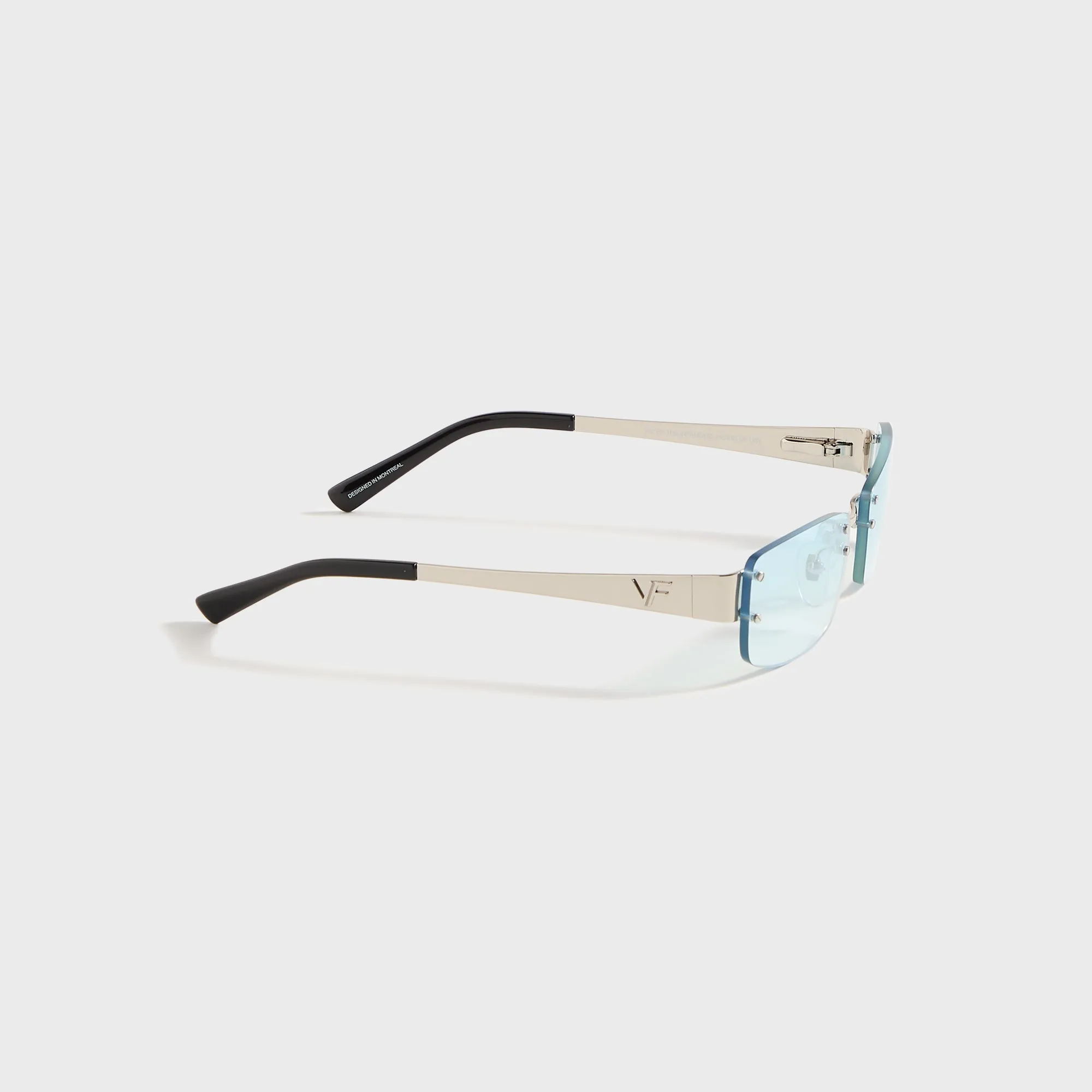 Vintage Frames Infamous Rimless Drill Mount 24KT - White Gold / Tiffany Blue Gradient