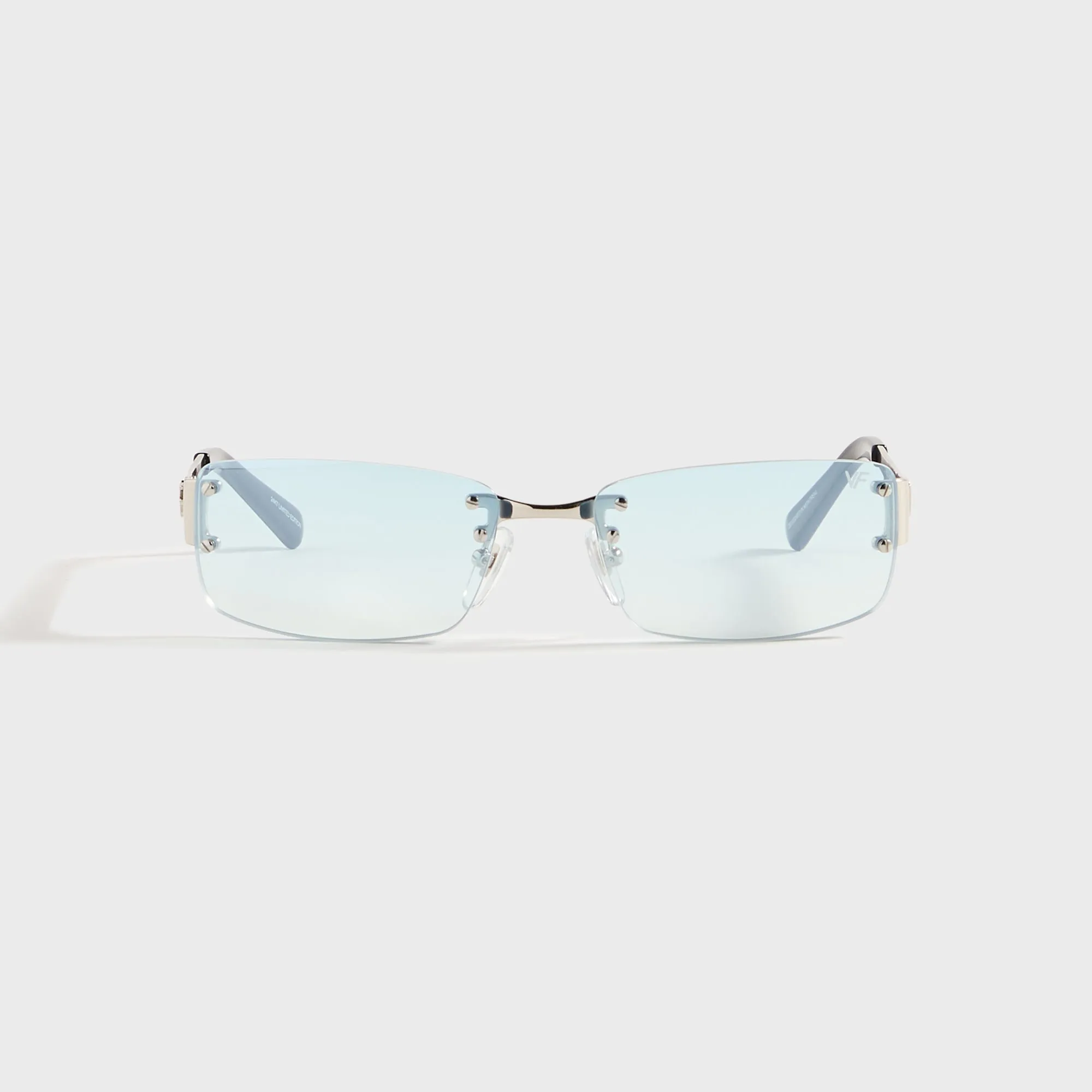 Vintage Frames Infamous Rimless Drill Mount 24KT - White Gold / Tiffany Blue Gradient
